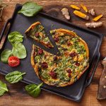 Pizza z batatów ze szpinakiem Pizza z batatów ze szpinakiem